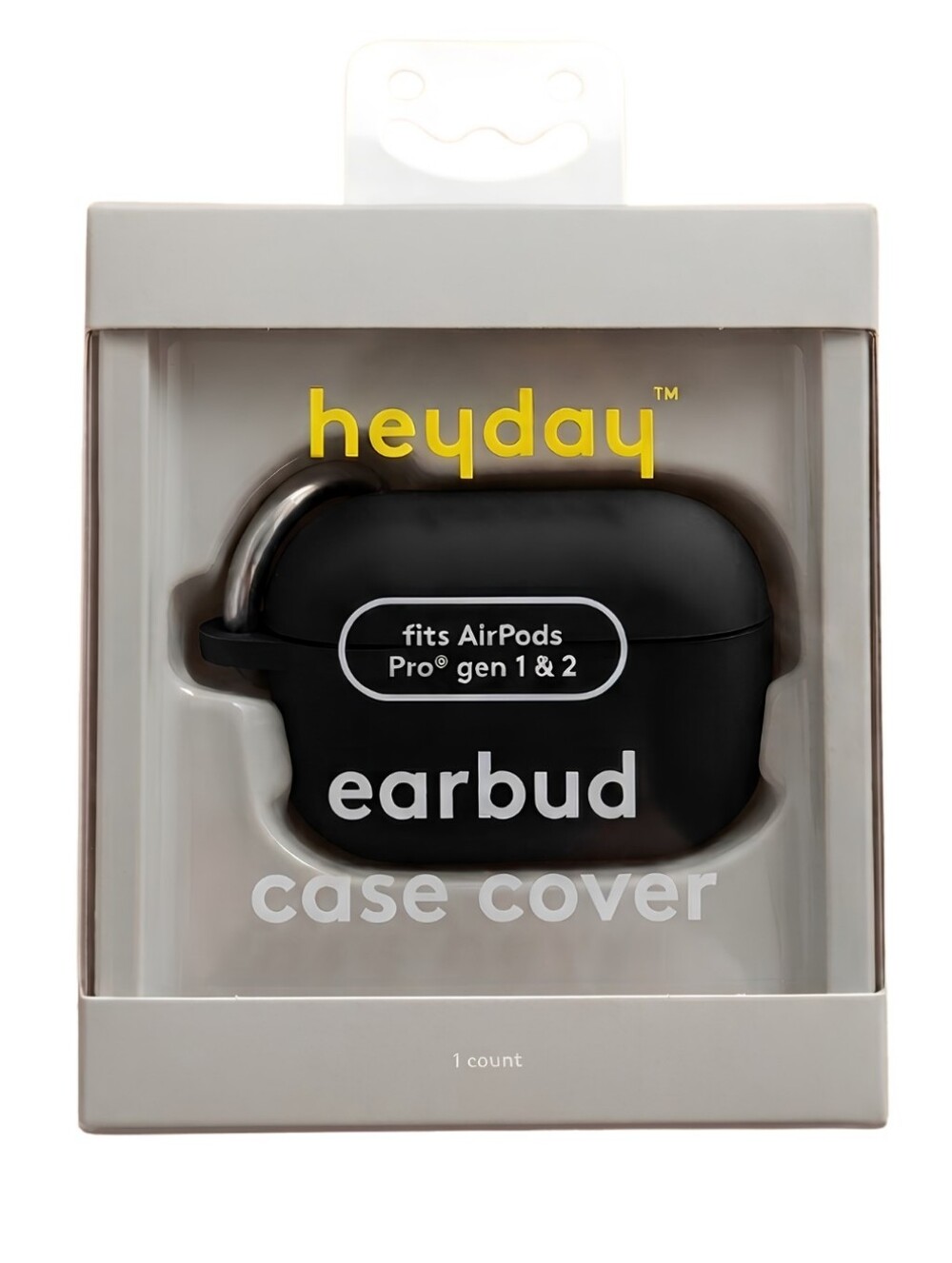 heyday Matte Black AirPods Pro Earbud Case Cover with Keyring
